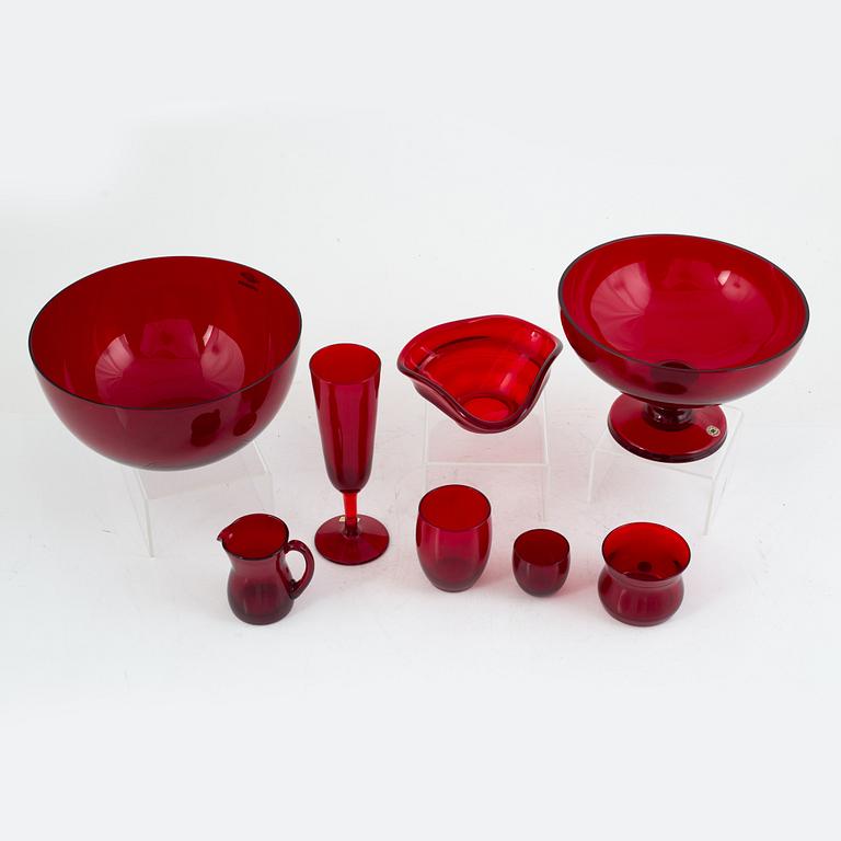 Glass service parts, 49 pieces, including Monica Bratt for Reijmyre.