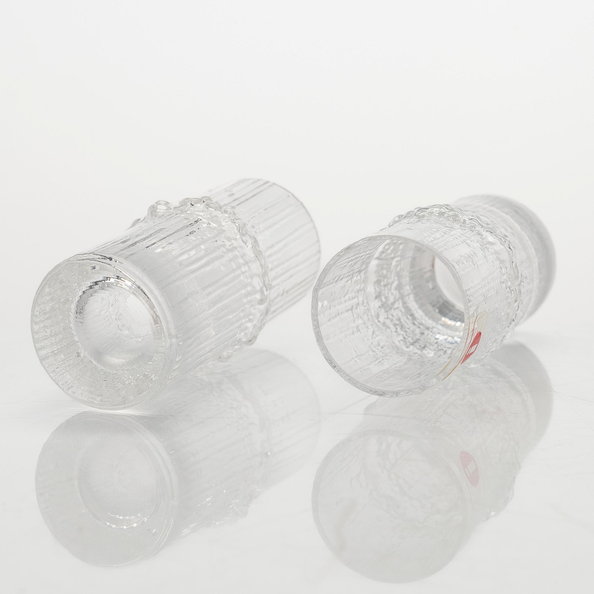Tapio Wirkkala, twelve 'Niva' schnapps glasses in original wooden boxes. Iittala.