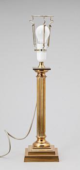 BORDSLAMPA, mässing, empirestil, tidigt 1900-tal.