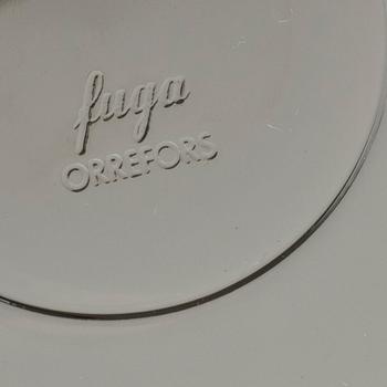 SVEN PALMQVIST, 19 delar, glas, "Fuga", Orrefors.