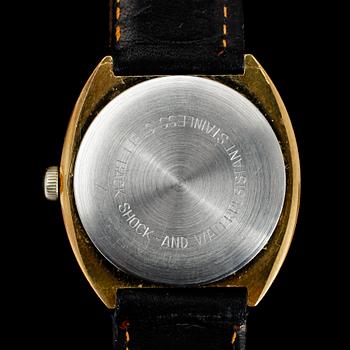 ARMBANDSUR, guld på stål, Junghans, 1900-talets mitt.