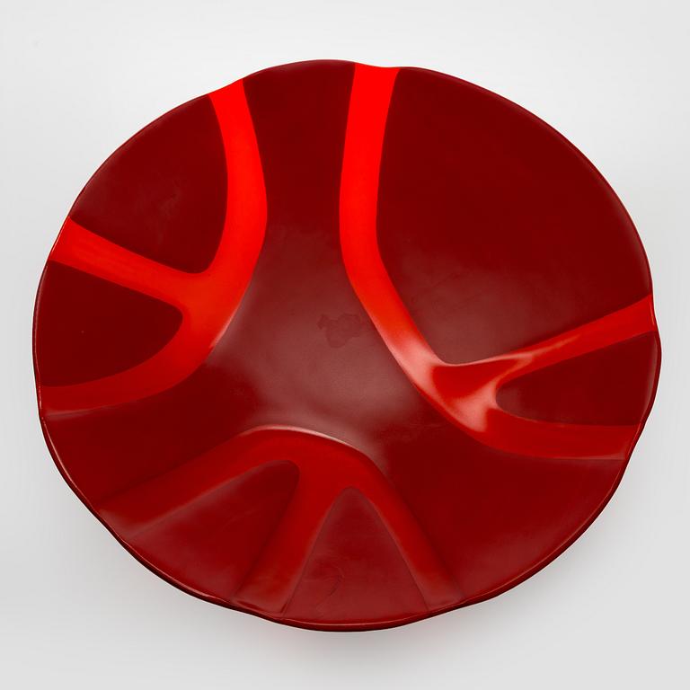 Anu Penttinen, a glass bowl, signed Anu Penttinen Nuutajärvi 2009.