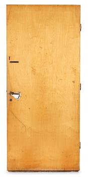 An Alvar Aalto borch plywood door, specifically for a patient's room of the Paimio Sanatorium, Finland ca 1932.