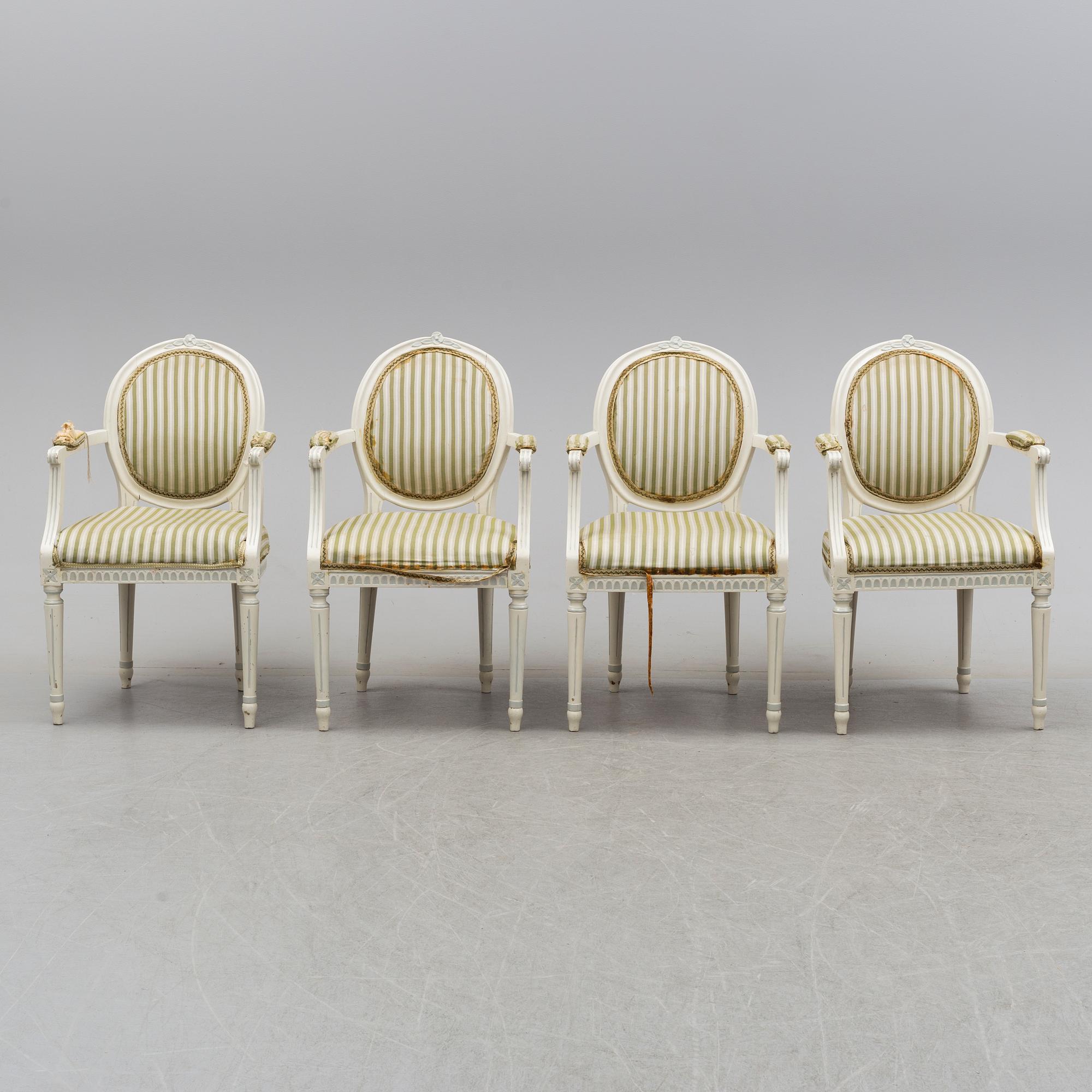 MATGRUPP, 5 delar, gustaviansk stil, 1900-talets mitt.