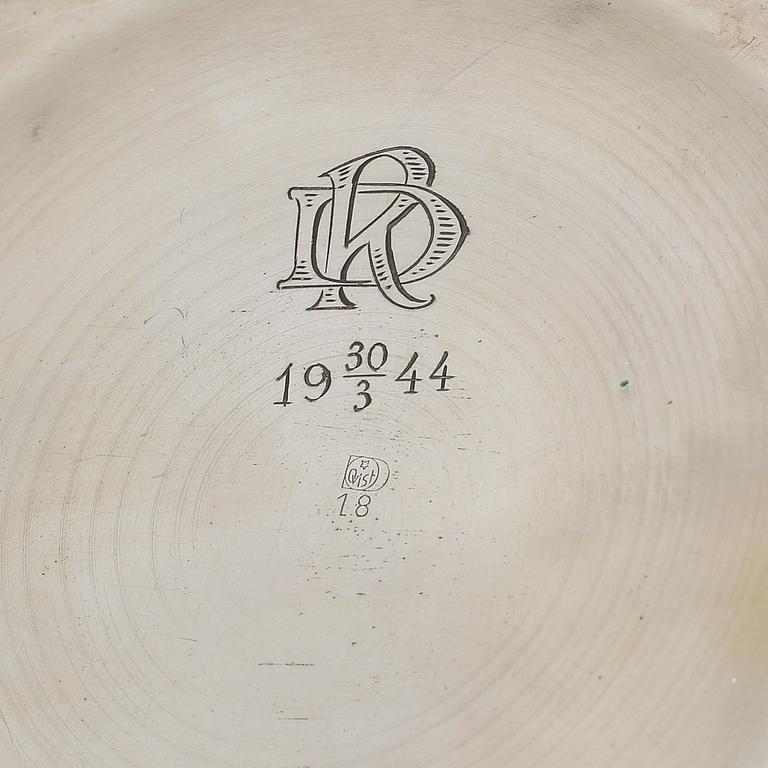 VINKYLARE, nysilver, art deco, märkt Qvist, 1900-talets andra kvartal.