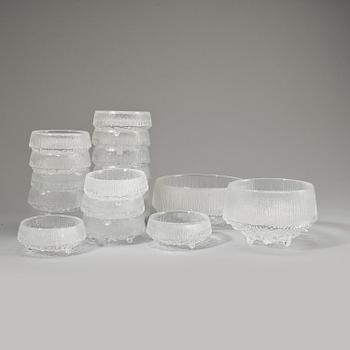 Iittala · SKÅLAR, 18 delar, glas, "Ultima thule", Tapio Wirkkala, Ittala, 1900-talets andra hälft.