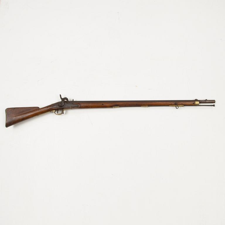 A 18th Century Swedish-British converted percussion gun.