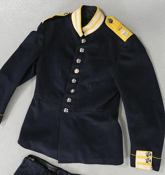 Four uniforms for the swedish army, model 1886.