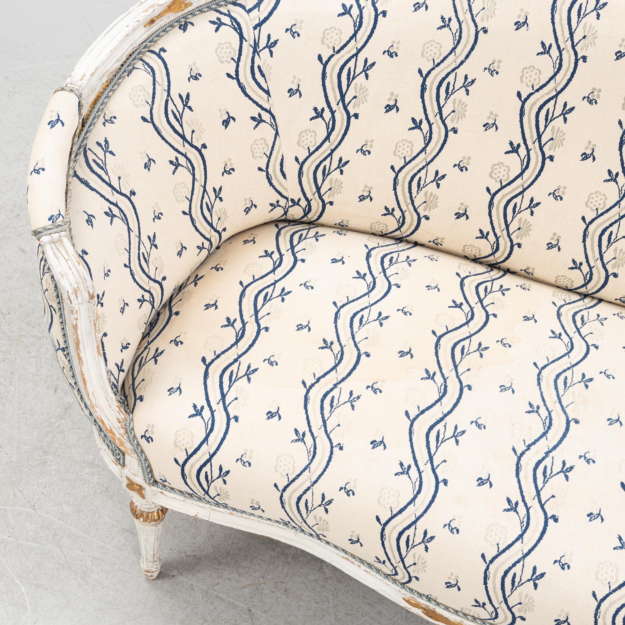 Soffa, gustaviansk, sent 1700-tal.