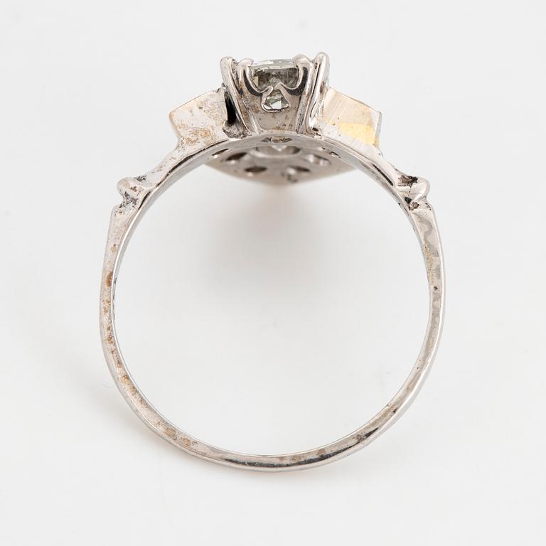 An old cut diamond ring.