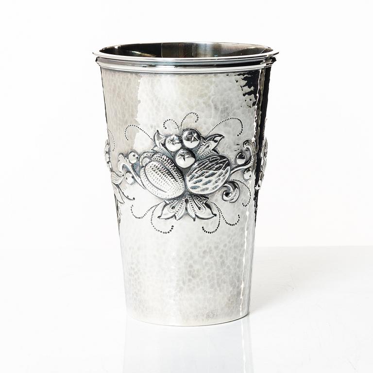 Eric Råström, vase, silver, Baroque style, CG Råström, Stockholm 1977.