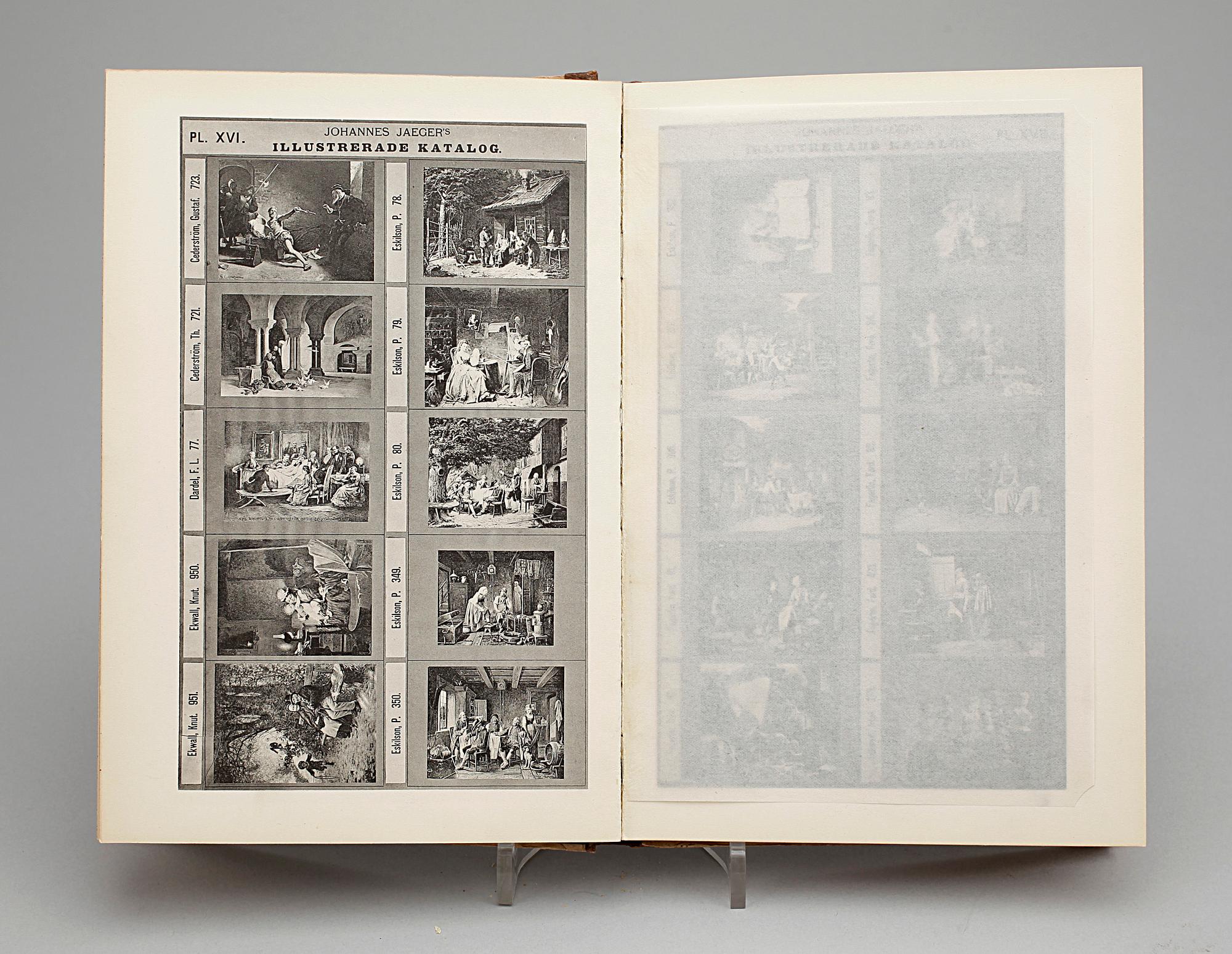 BOK, "Illustrerad Katalog öfver Fotografier efter konstverk", Johannes Jaeger, Stockholm, 1882.