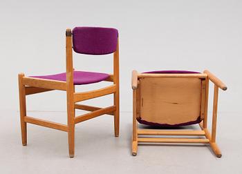 STOLAR, 6 st, "Shaker", Børge Mogensen, Karl Andersson, 1900-talets mitt.