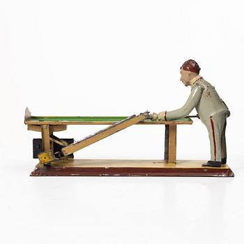 J Windmüller, billiards player, early 20th century.