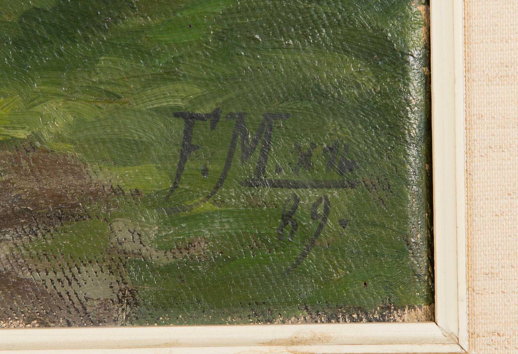 Frans Maexmontan, oil on canvas, signed and dated-89.
