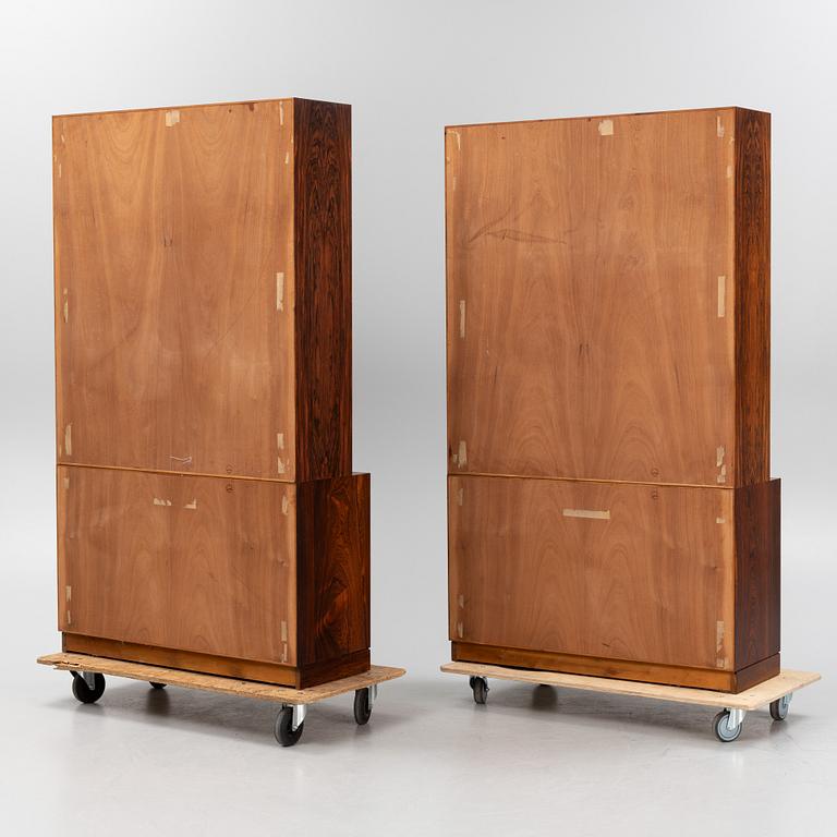 A pair of rosewood bookcases, Denmark, 1960s/70s.