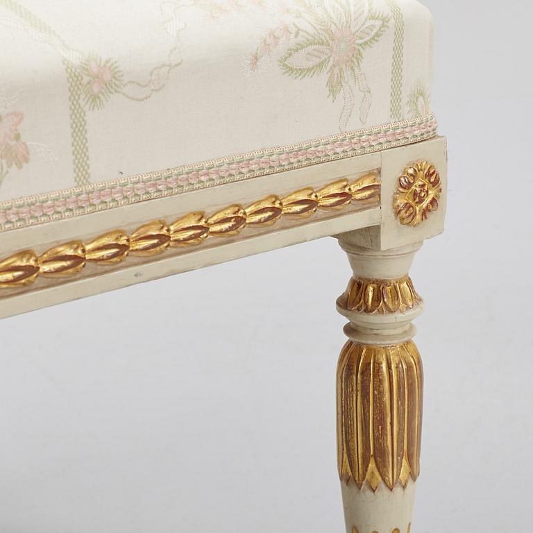 A late Gustavian open armchair, Stockholm circa 1800.