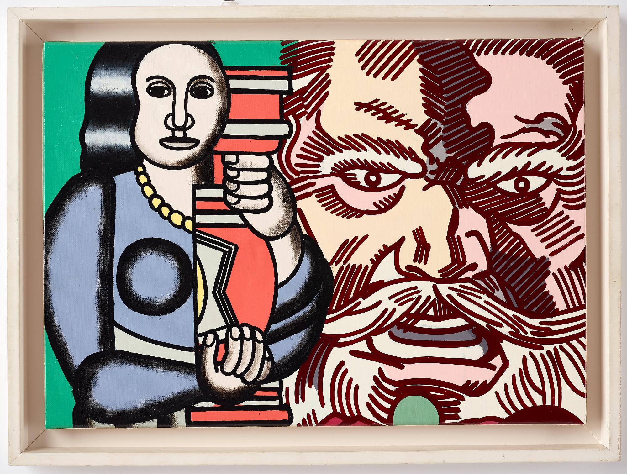 Erró, acrylic on canvas, signed and dated 1992 verso.