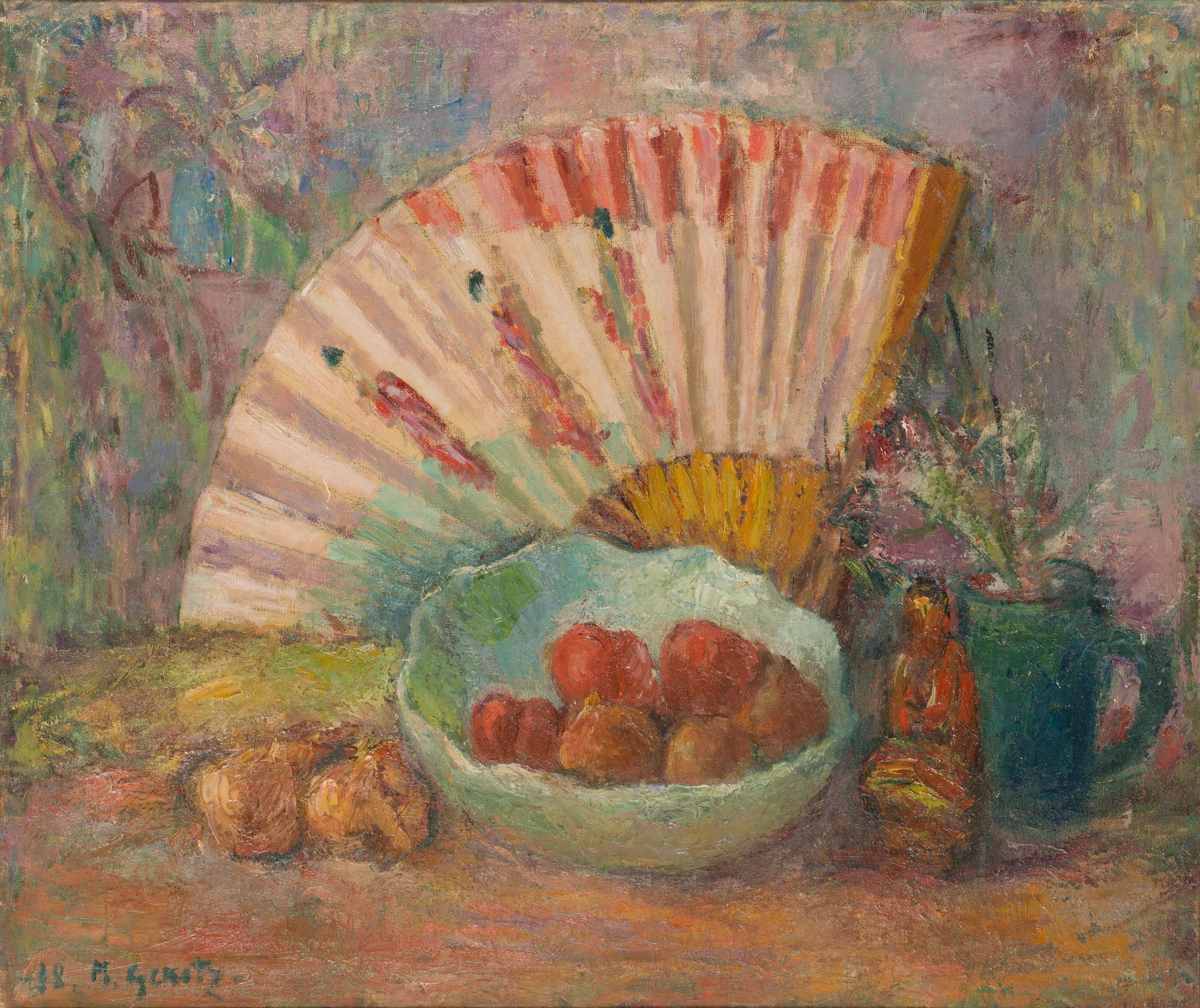 Meri Genetz, oil on canvas, sgined and unclearly dated.
