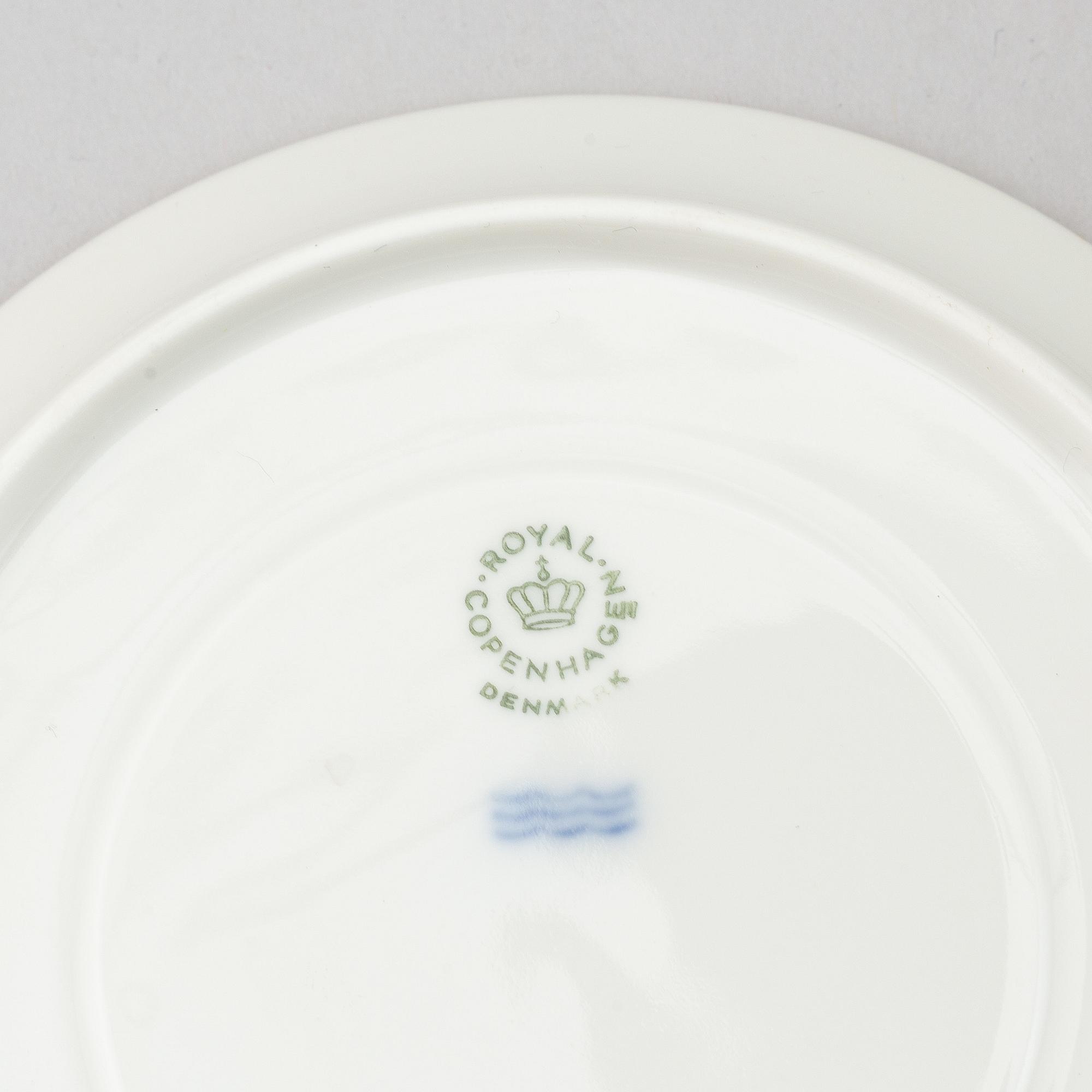 Royal Copenhagen, kaffeservis/presentationsservis, 9 delar, porslin, Danmark.