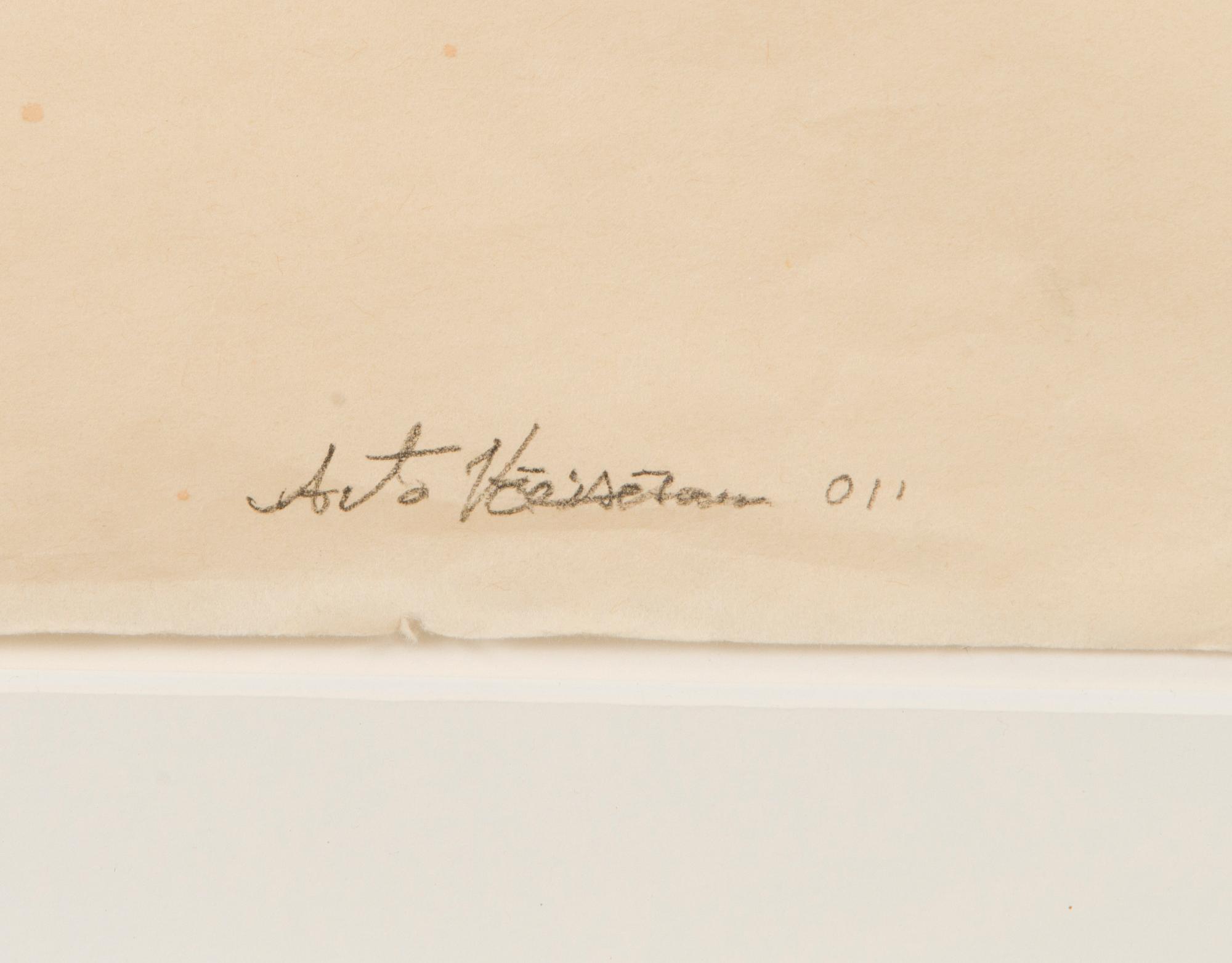 ARTO VÄISÄNEN, tussi ja lyijykynä, signeerattu.
