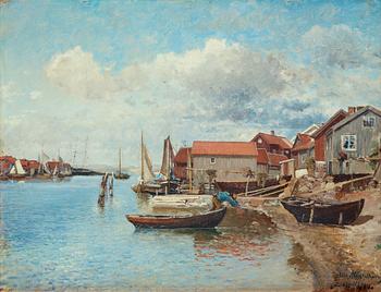 Alfred Wahlberg, "Fiskebäckskil" (Fishing village on the west coast of Sweden).
