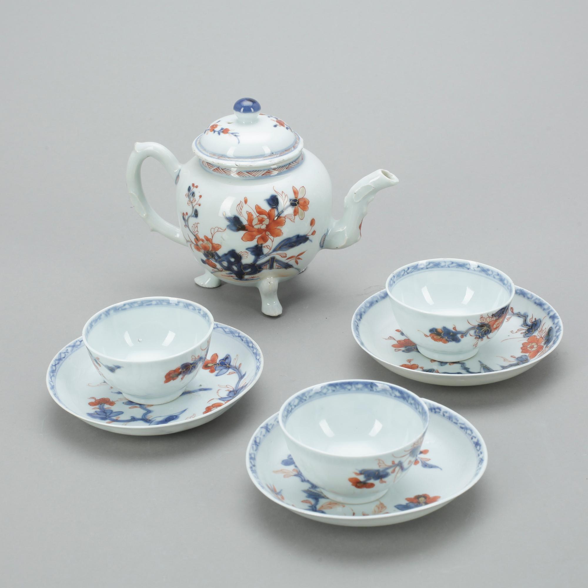 SERVISDELAR, 4 delar, Kina Qing dynastin, 1700-tal.