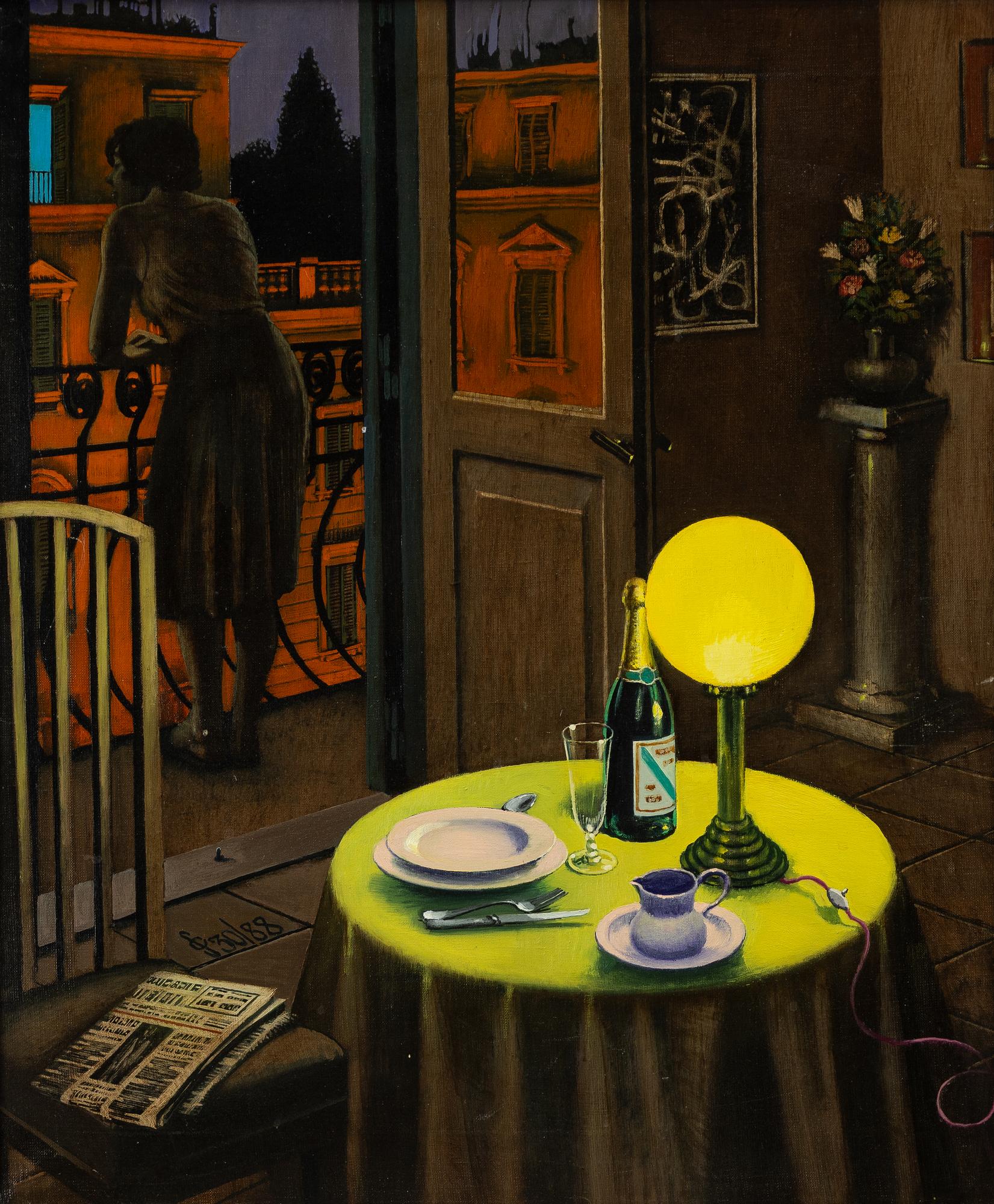 Sergio Ceccotti, "Al balcone, la sera".