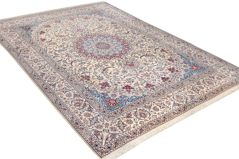 Matta, Nain, part silk, 6 laa, ca. 363 x 249 cm.