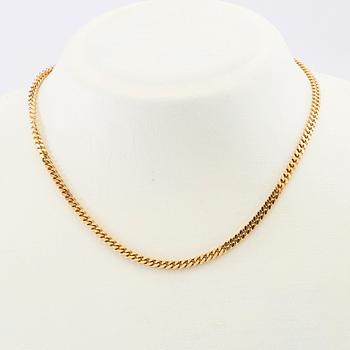 Necklace 18K gold curb chain, Balestra Italy.