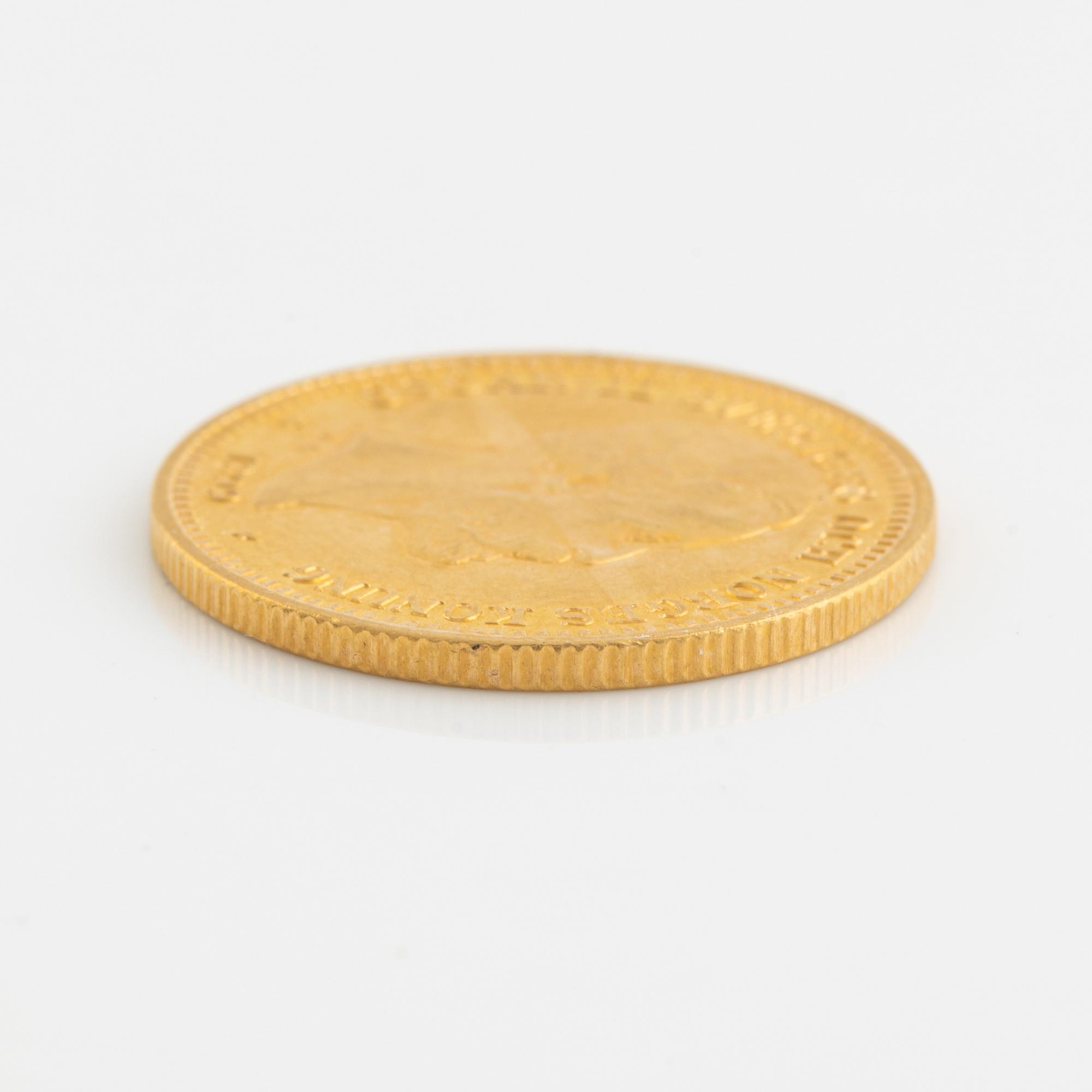 Oscar II, guldmynt, Sverige, 20 kr, 1899.