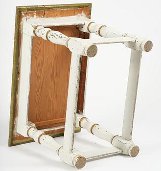 A Swedish baroque and faux marble-painted table, circa 1700.