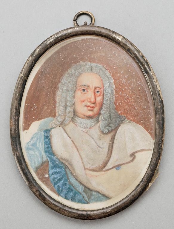 OKÄND KONSTNÄR, gouache, miniatyr, 1700-tal.