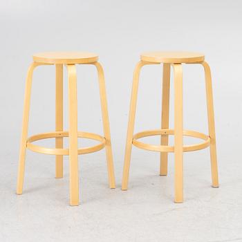 Alvar Aalto, a pair of bar stools, Artek, Finland, 2002.