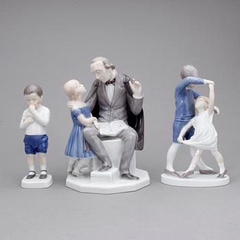 FIGURINER, 3 st, porslin, Bing & Gröndahl.