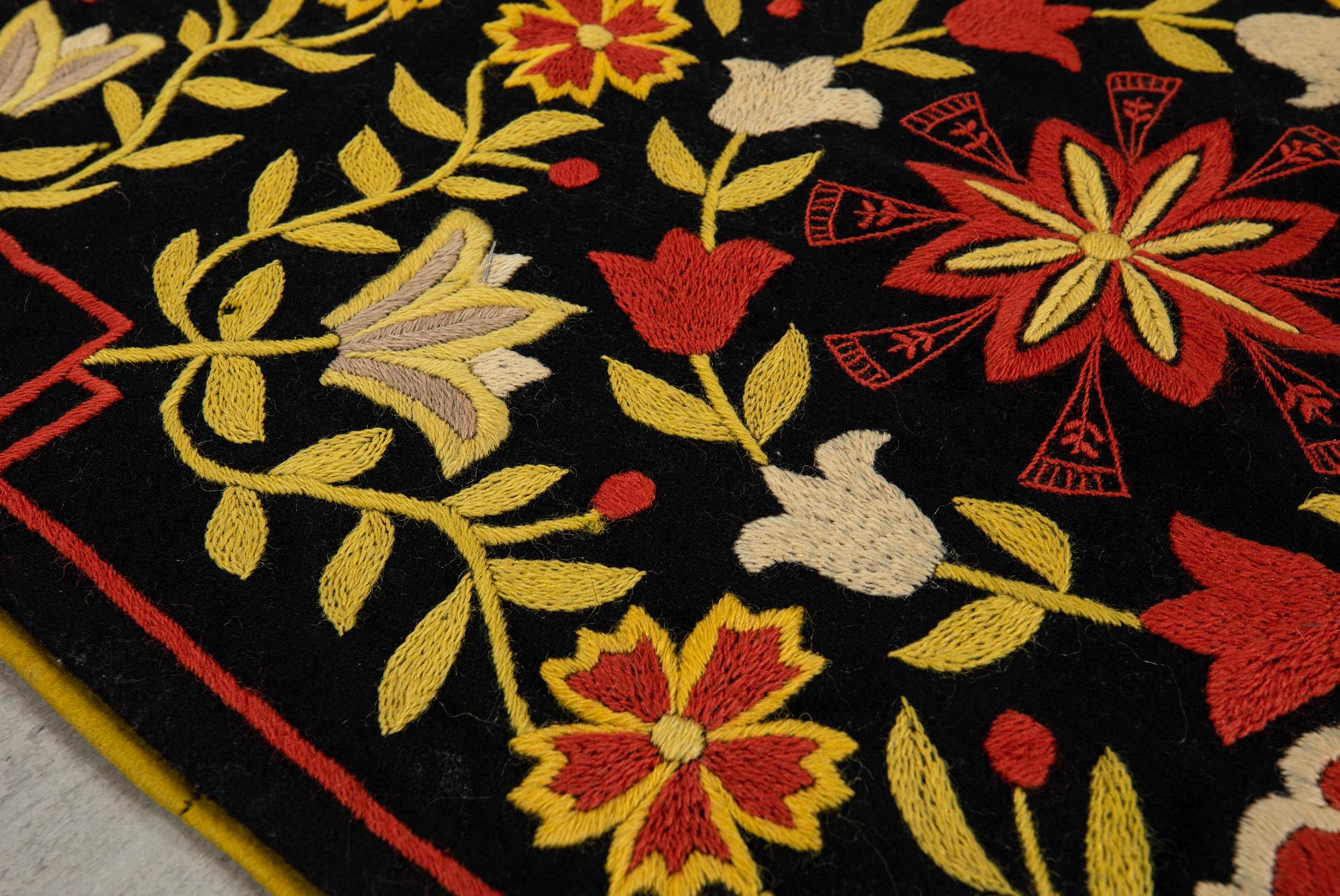 Sled cushion (Sledge cushion) probably Skåne, early 20th century, approx. 95x50 cm.