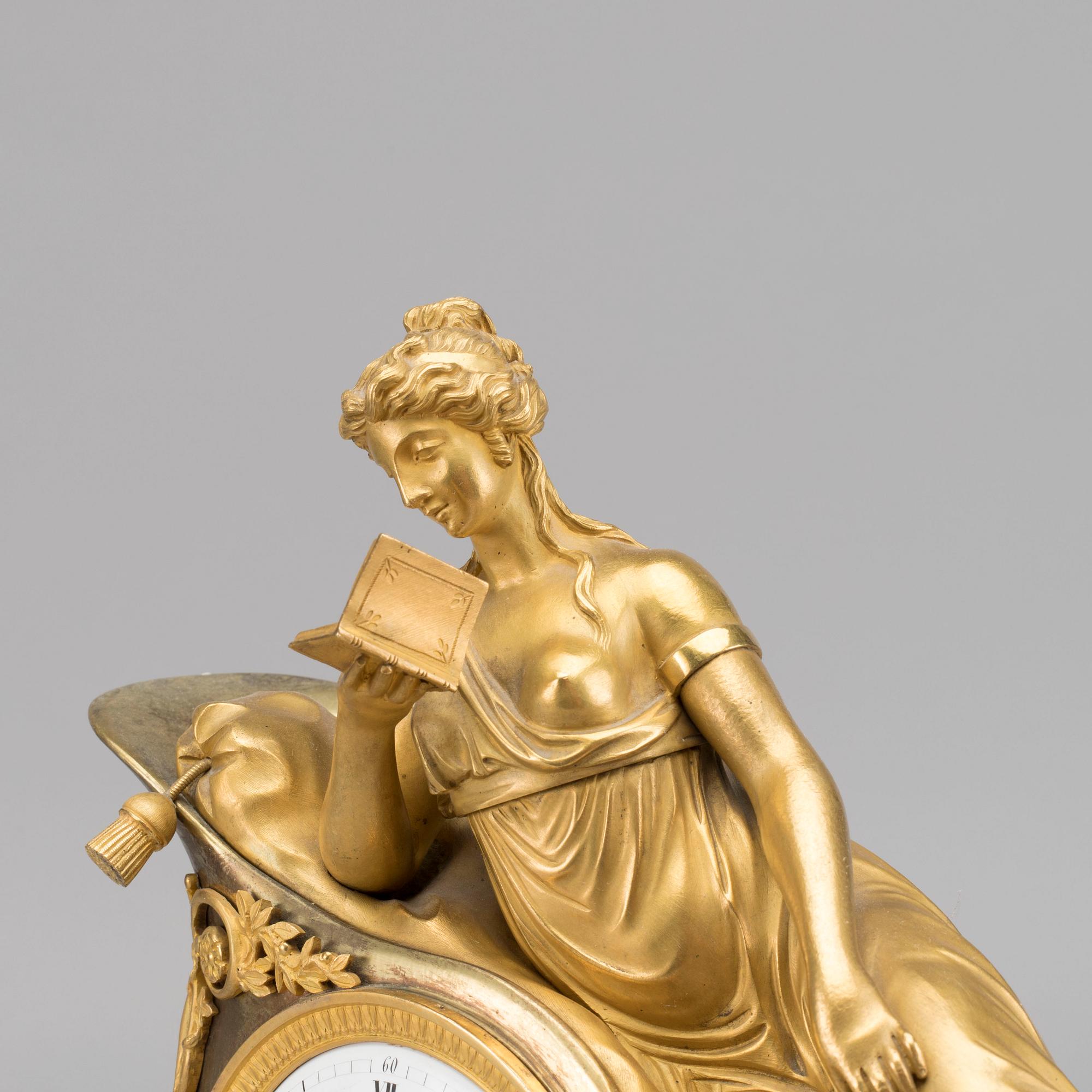 BORDSPENDYL, empire Le Roy Paris 1800-talets mitt.