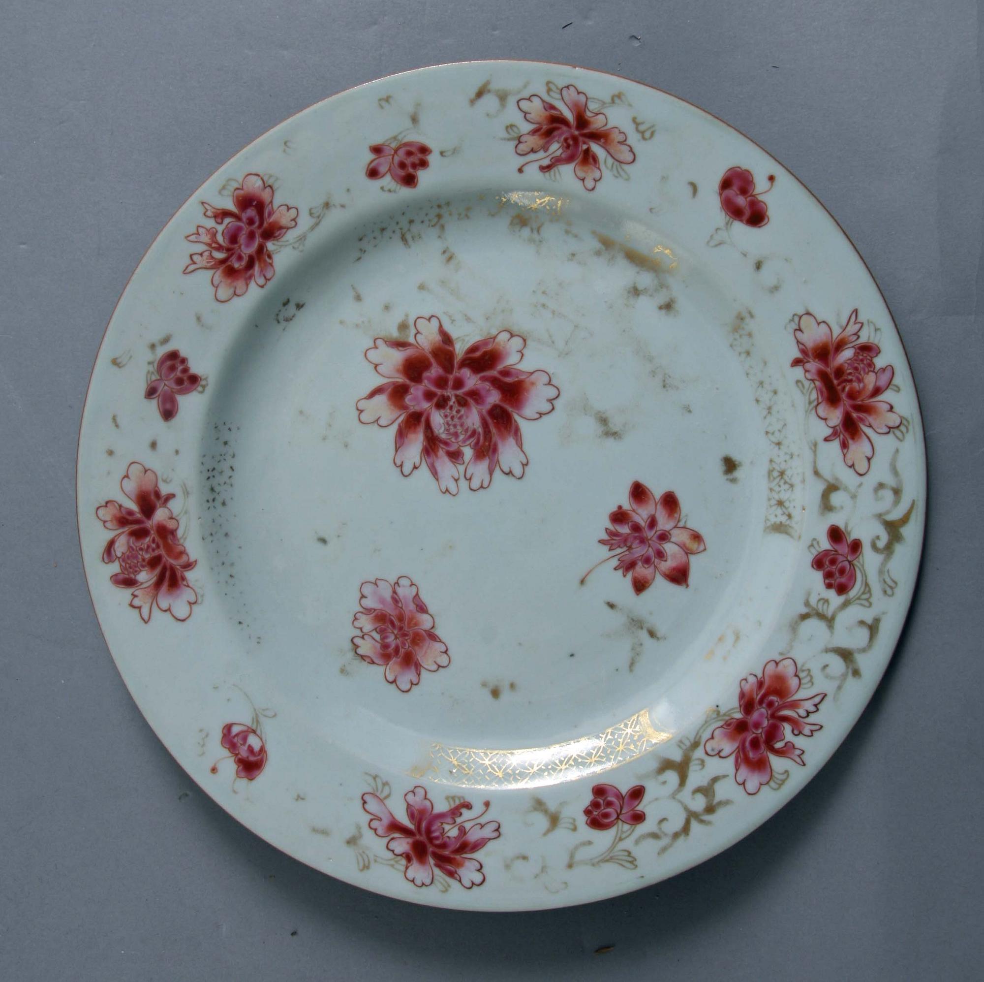 TALLRIKAR, 3+2, porslin. Kina 1700-tal.