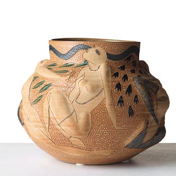 Eva Bengtsson, vas, Frillesås, Halland ca 1990, stengods.