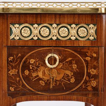 Bord, så kallat "Table en chiffonnière" tillskrivet Roger Vandercruse- Lacroix (1729-1799), Louis XVI.