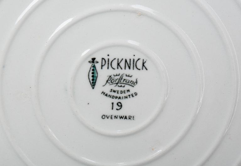SERVISDELAR, "Picknick", 9 delar, Marianne Westman, Rörstrand.