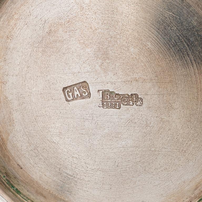 Gustav Alexander Sohlman, maitokannu, hopeaa, Pietari, Venäjä 1871.