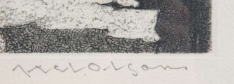 AXEL OLSON, litografi, sign.