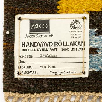 Ingegerd Silow, väggbonad, rölakan, "Liljer", Axeco, signerad IS, 81 x 56 cm.