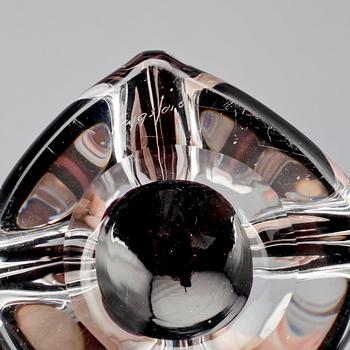 BORDSARMATURER, ett par, glas, Flygsfors, 1900-talets andra hälft.