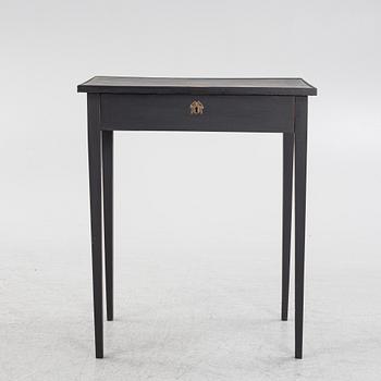 A late Gustavian painted table, circa 1800.