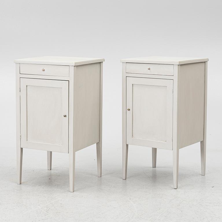 Nightstands, a pair, 20th century.