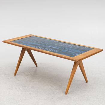 Stig Lindberg & David Rosén, coffee table, "Waves" from the Nordiska Kompaniet "Futura" series. 1954.