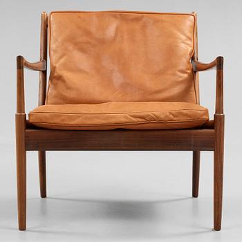 An Ib Kofod Larsen palisander 'Samsö' easy chair, Olof Persson Möbler, Sweden 1960's.