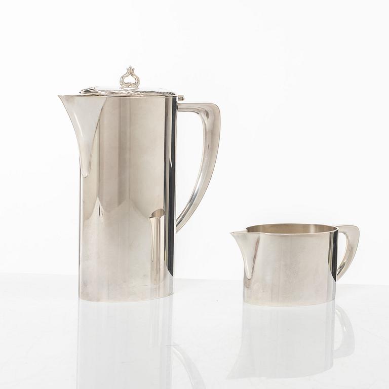 Christoph Widmann, kaffekanna och gräddkanna, nysilver, Tyskland.